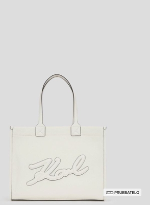 BOLSO TOTE GRANDE PIEL GRANULADA K/SKUARE crudo